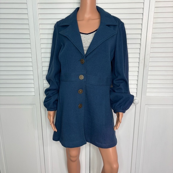 Cabi Aristocrat Coat in Teal Blue Size XL - Picture 2 of 6